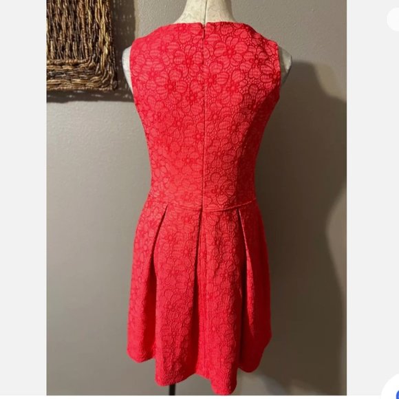 Coral Pink American Living Flower Print Dress - Picture 2 of 5